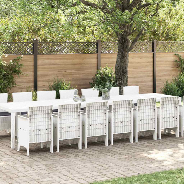 Have Spisebordssæt 15 pcs Hvid Polt rattan