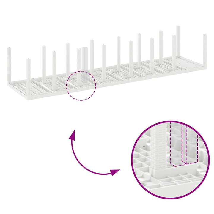 Have Spisebordssæt 15 pcs Hvid Polt rattan