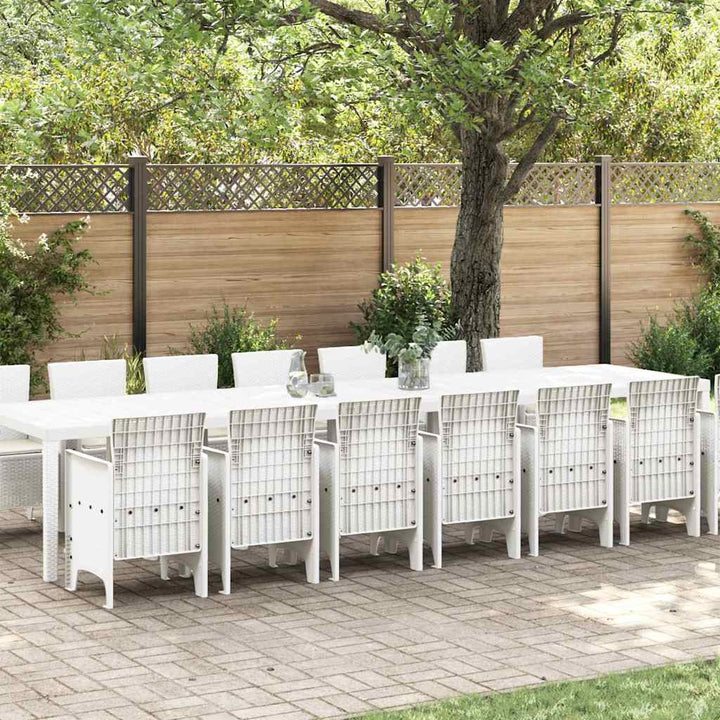 Have Spisebordssæt 15 pcs Hvid Polt rattan