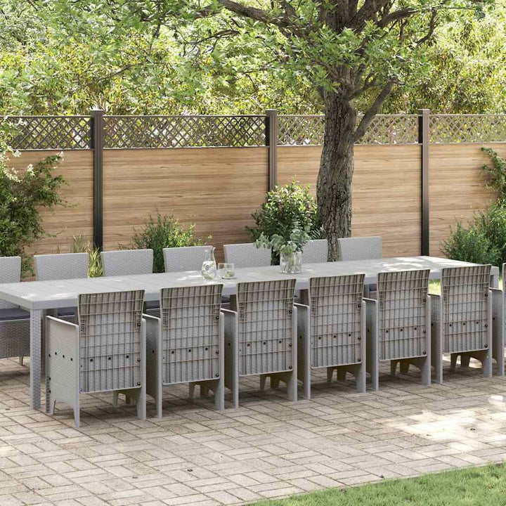 Have Spisebordssæt 15 pcs Lysegrå Polt rattan