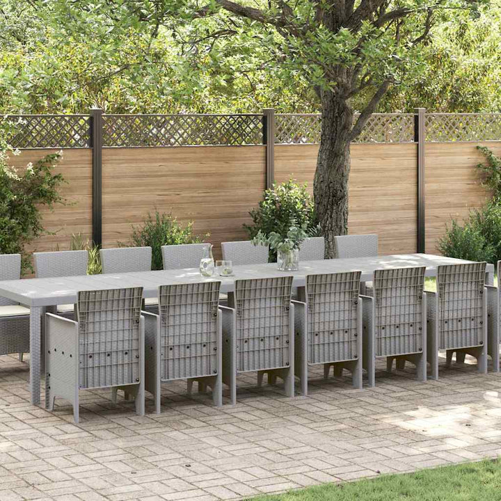 Have Spisebordssæt 15 pcs Lysegrå Polt rattan
