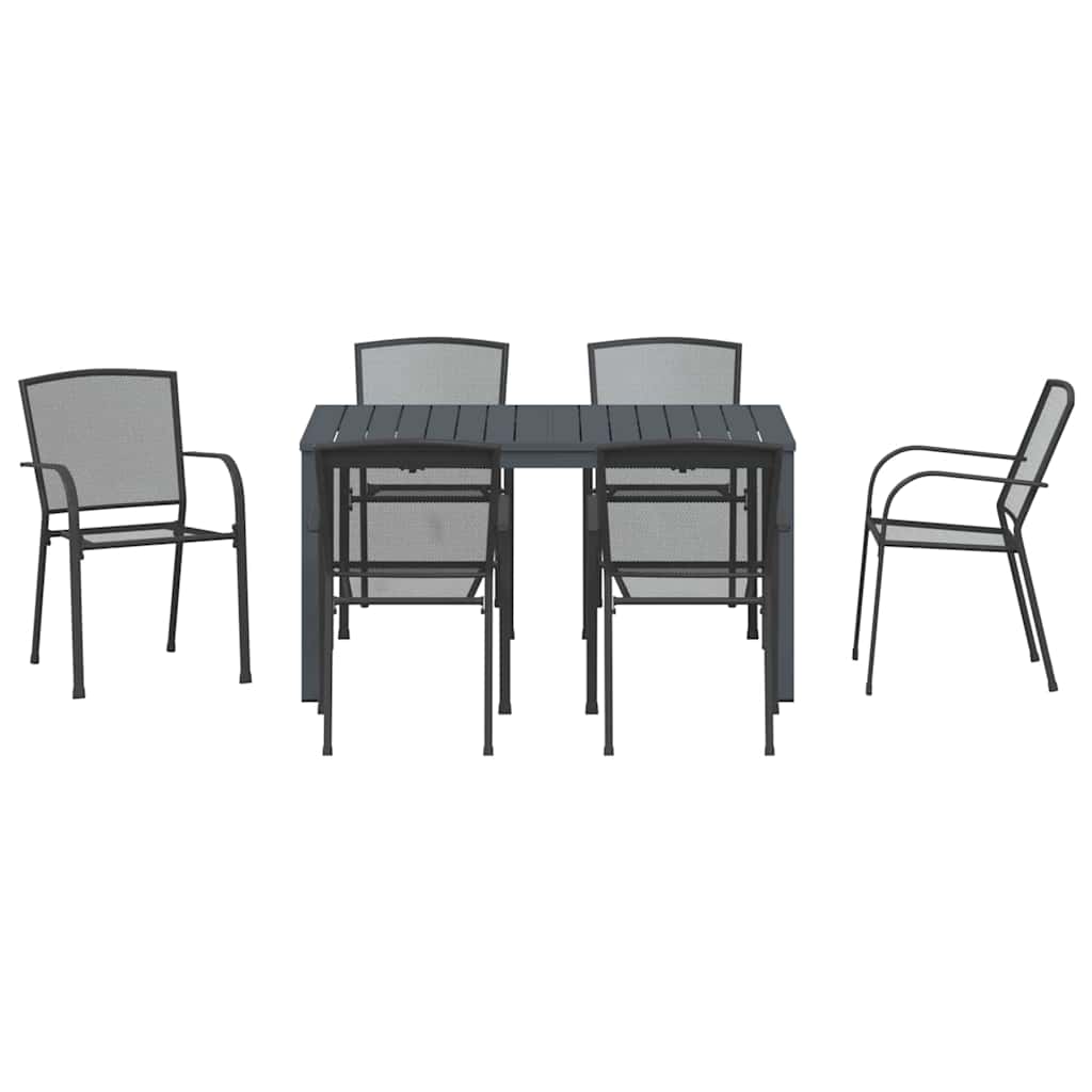 Have Spisebordssæt 7 pcs Antracit Stål