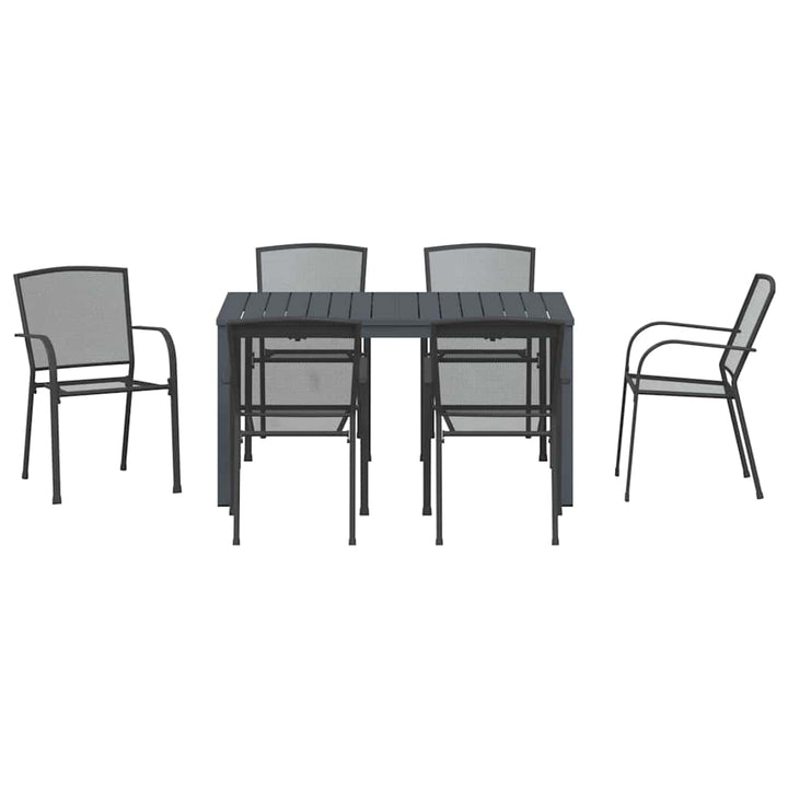 Have Spisebordssæt 7 pcs Antracit Stål