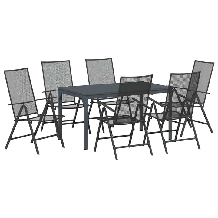 Have Spisebordssæt 7 pcs Antracit Stål
