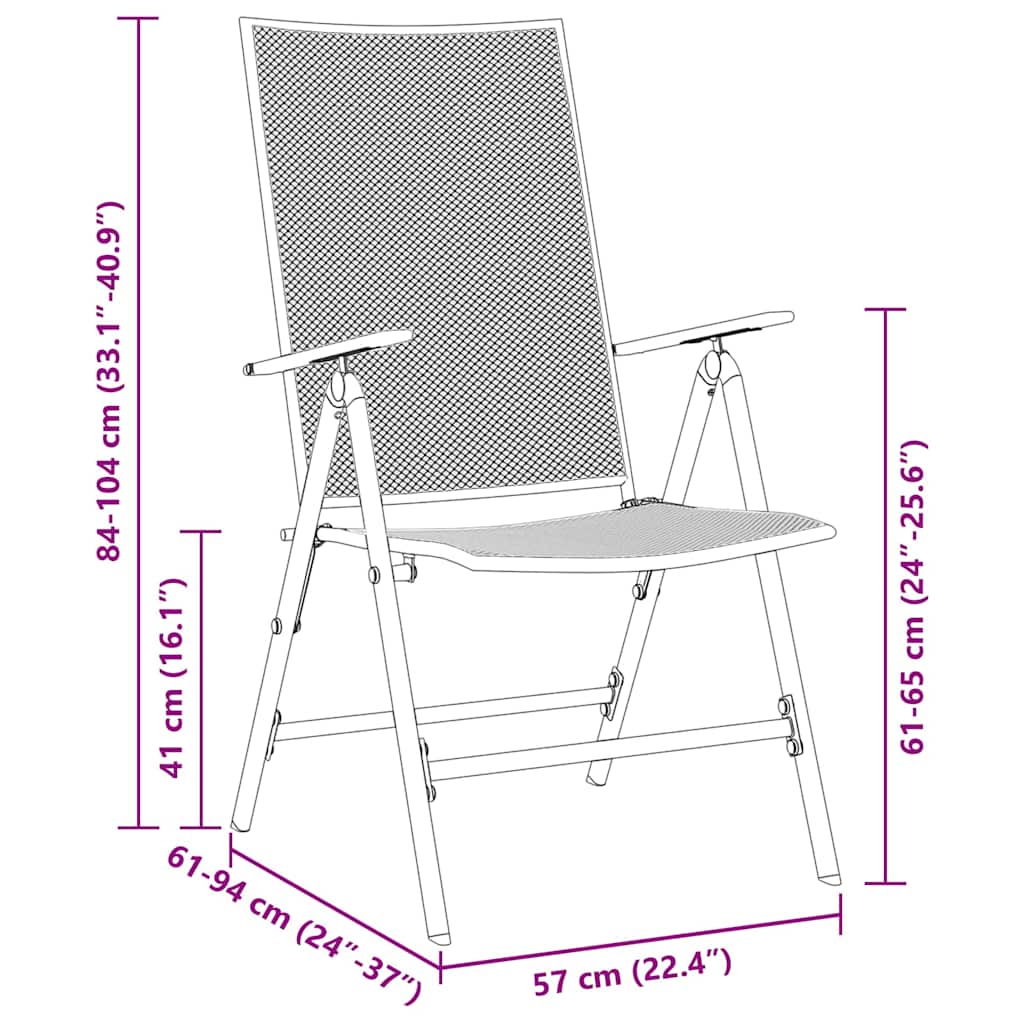 Have Spisebordssæt 9 pcs Antracit Stål