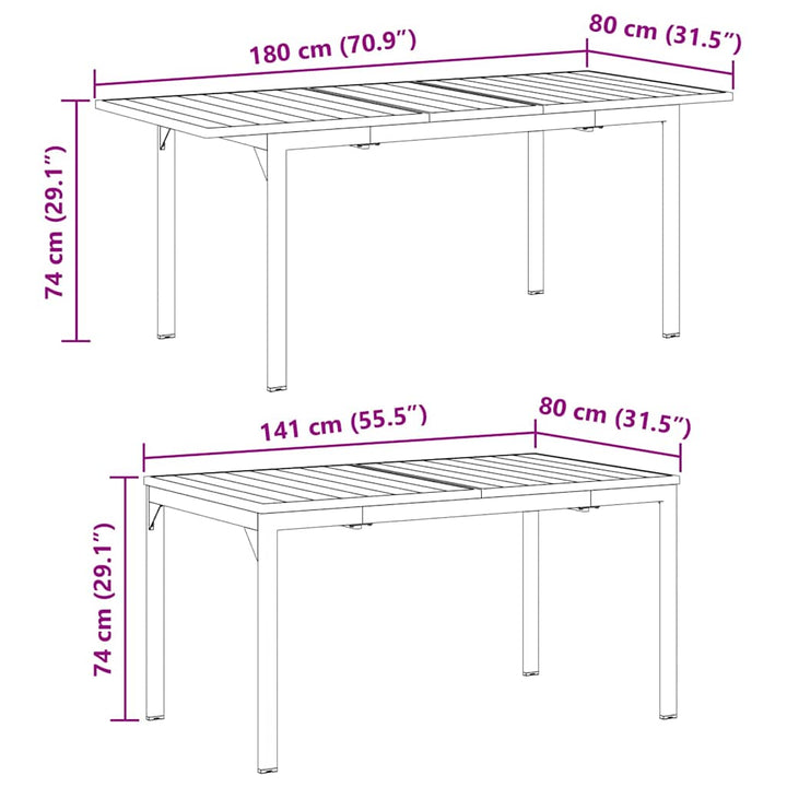 Have Spisebordssæt 9 pcs Sort Poly rattan
