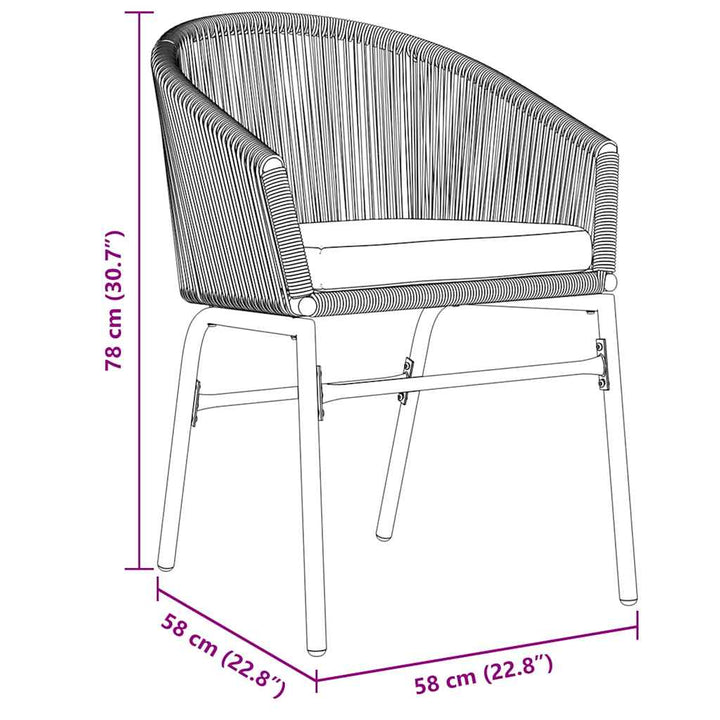 Have Spisebordssæt 9 pcs Grå Poly rattan