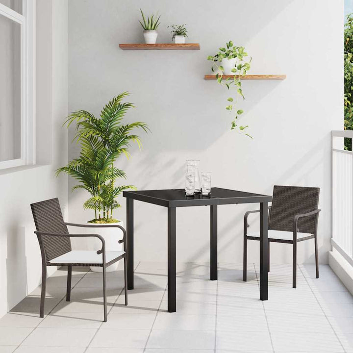 Have Spisebordssæt 3 pcs Brun Poly rattan