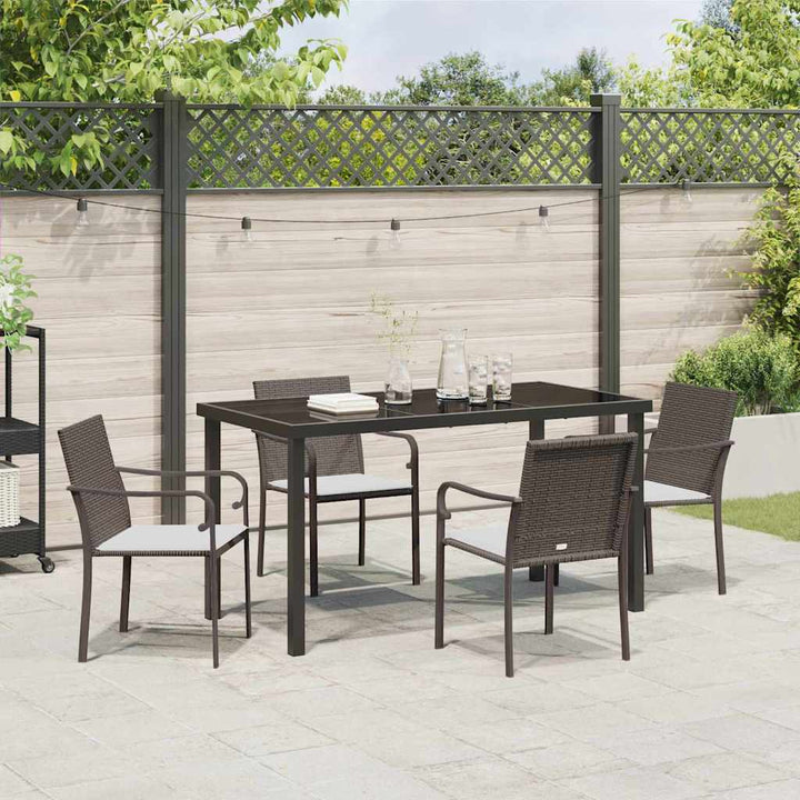 Have Spisebordssæt 5 pcs Brun Poly rattan