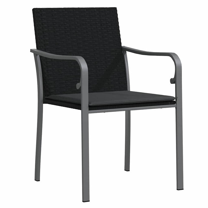 Have Spisebordssæt 3 pcs Sort Poly rattan