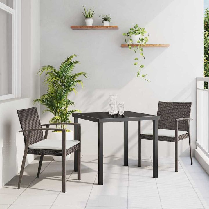 Have Spisebordssæt 3 pcs Brun Poly rattan