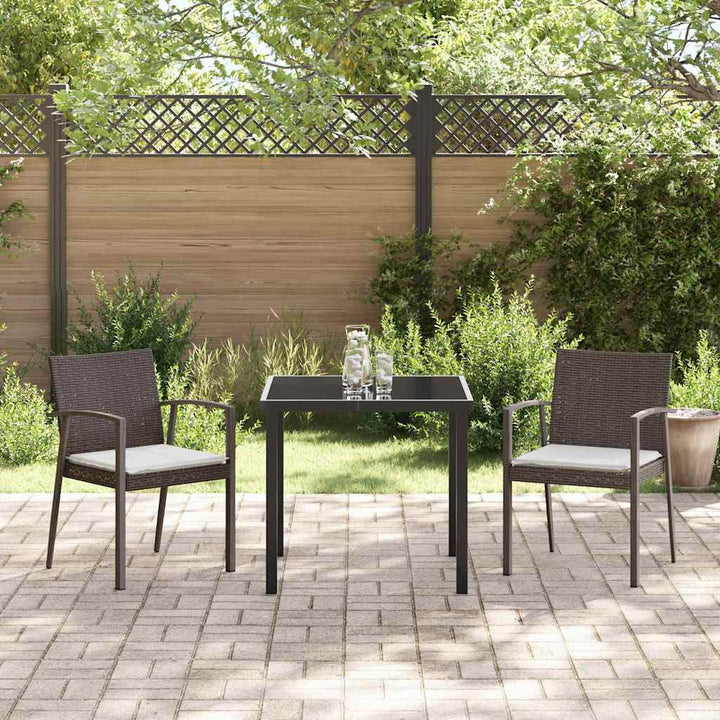 Have Spisebordssæt 3 pcs Brun Poly rattan