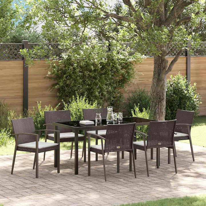 Have Spisebordssæt 7 pcs Brun Poly rattan