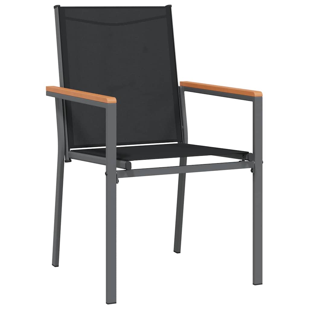 Have Spisebordssæt 3 pcs Sort Textilene og stål