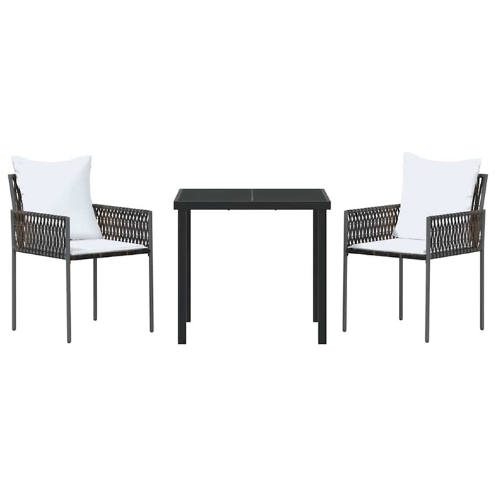 Have Spisebordssæt 3 pcs Brun Poly rattan