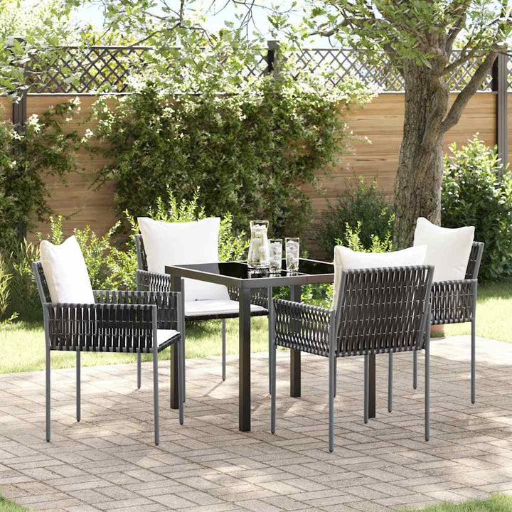 Have Spisebordssæt 5 pcs Brun Poly rattan