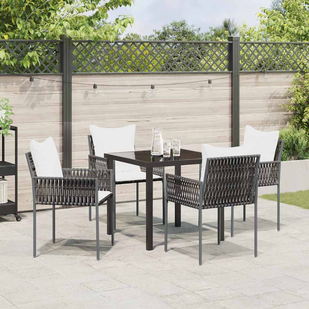 Have Spisebordssæt 5 pcs Brun Poly rattan