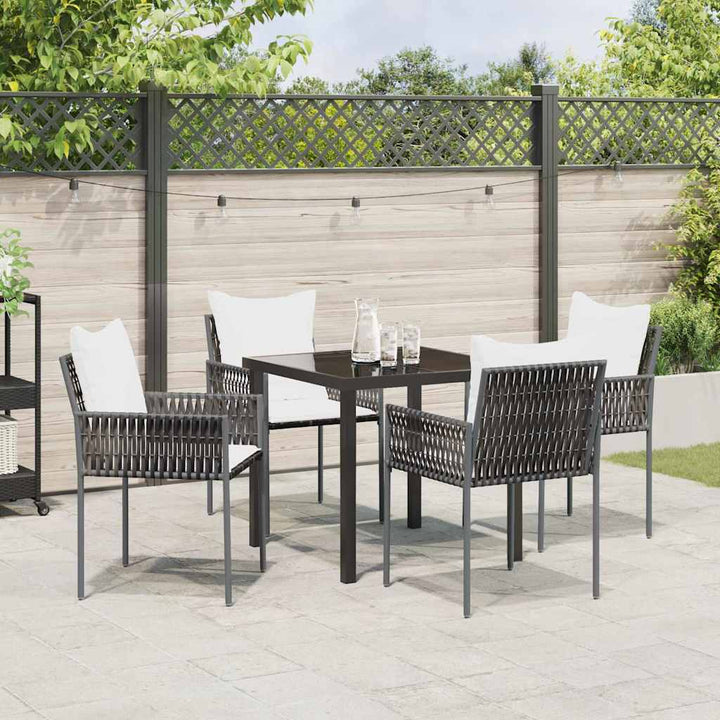 Have Spisebordssæt 5 pcs Brun Poly rattan