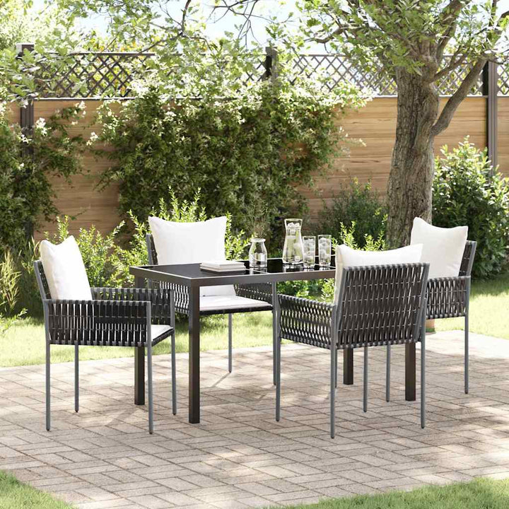 Have Spisebordssæt 5 pcs Brun Poly rattan
