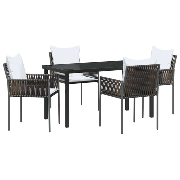 Have Spisebordssæt 5 pcs Brun Poly rattan