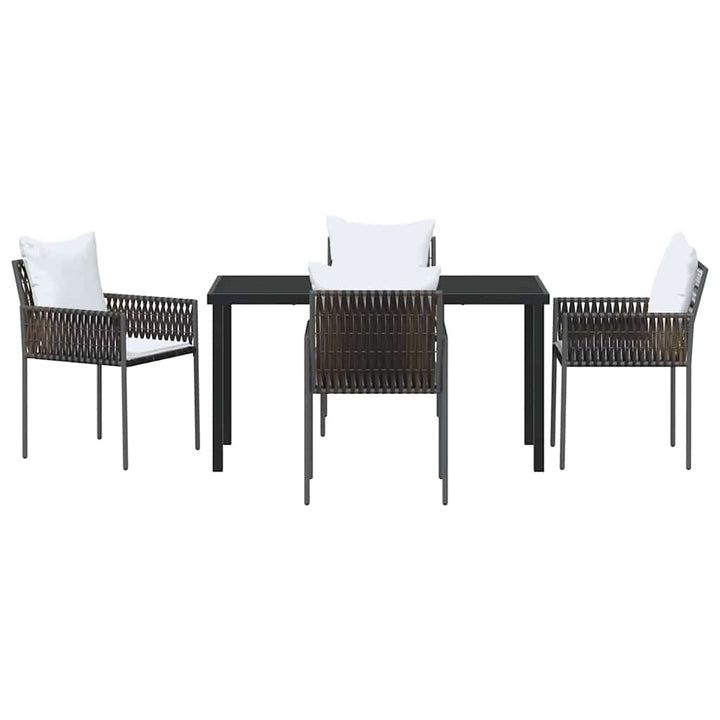 Have Spisebordssæt 5 pcs Brun Poly rattan