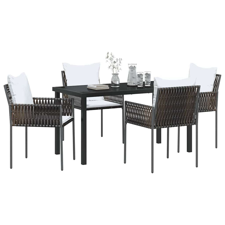 Have Spisebordssæt 5 pcs Brun Poly rattan