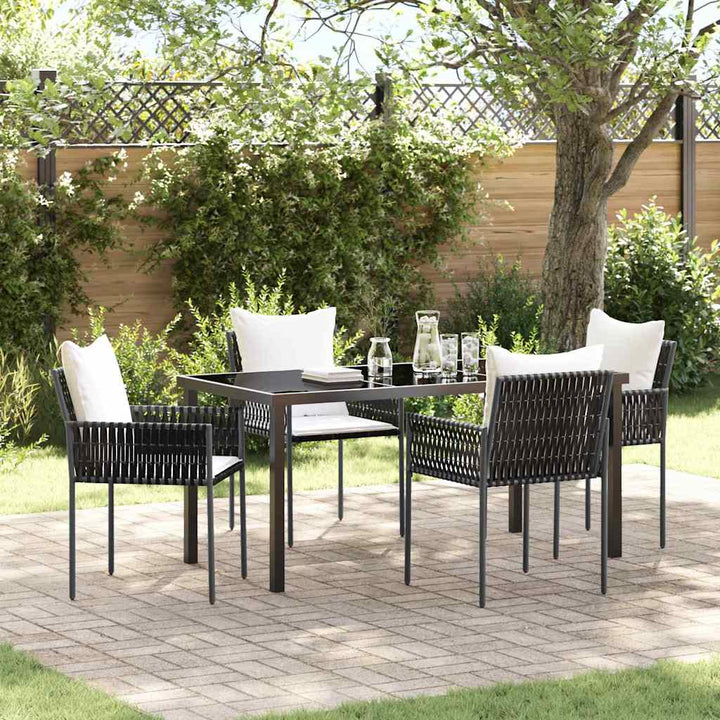 Have Spisebordssæt 5 pcs Brun Poly rattan