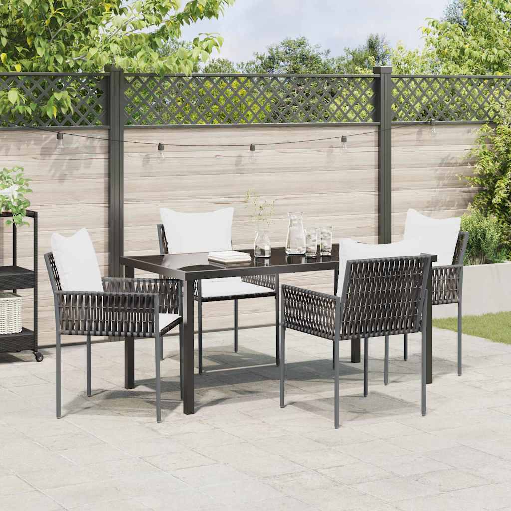 Have Spisebordssæt 5 pcs Brun Poly rattan