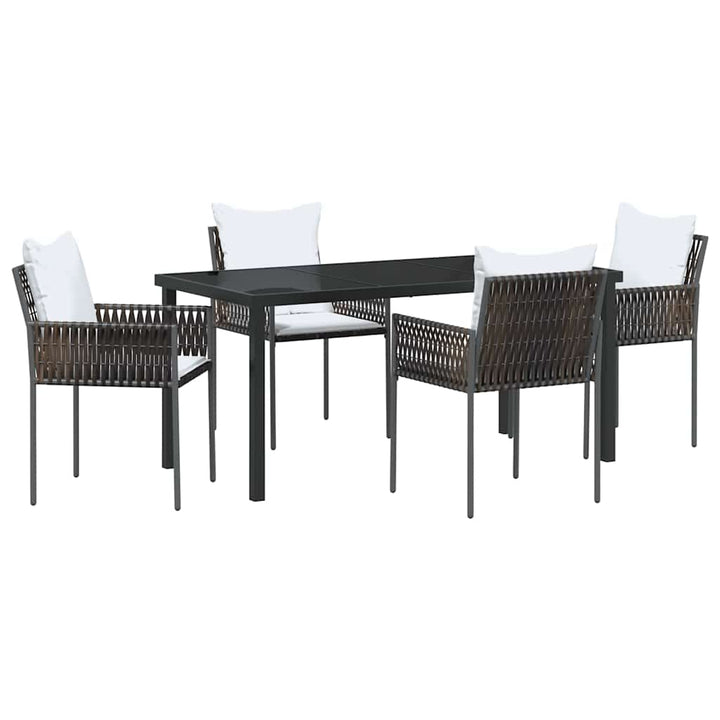 Have Spisebordssæt 5 pcs Brun Poly rattan