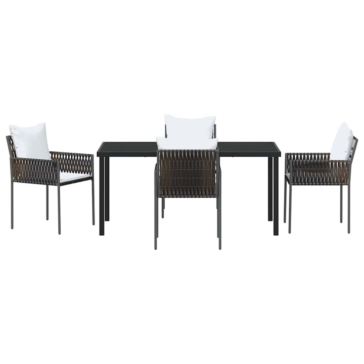 Have Spisebordssæt 5 pcs Brun Poly rattan