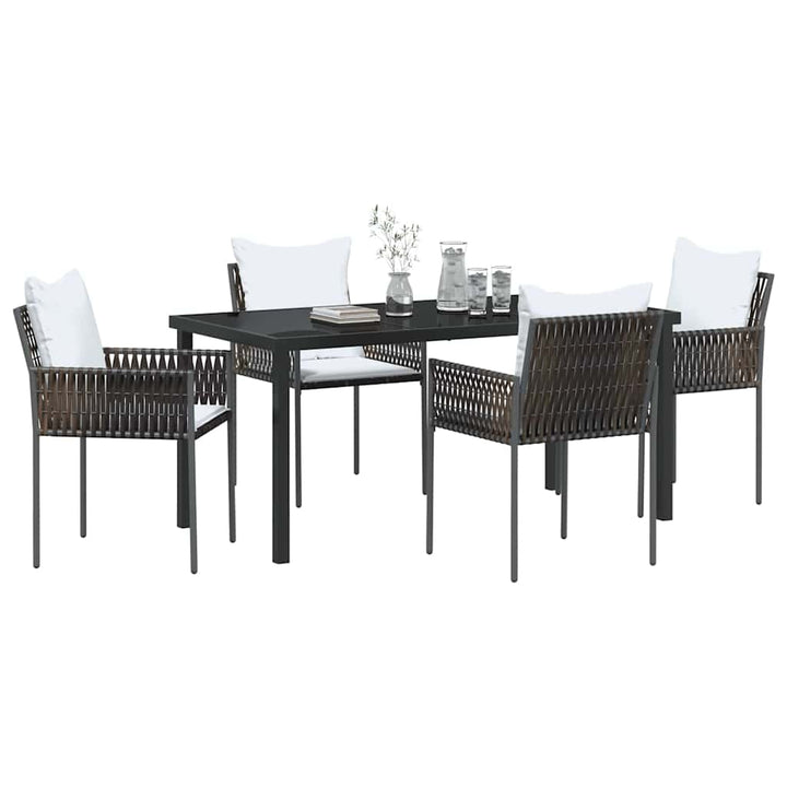 Have Spisebordssæt 5 pcs Brun Poly rattan
