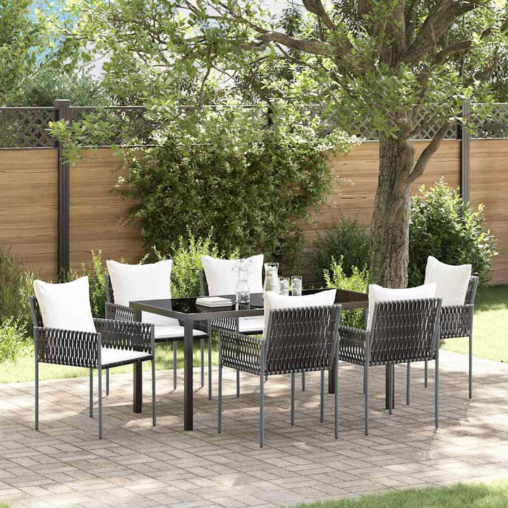 Have Spisebordssæt 7 pcs Brun Poly rattan