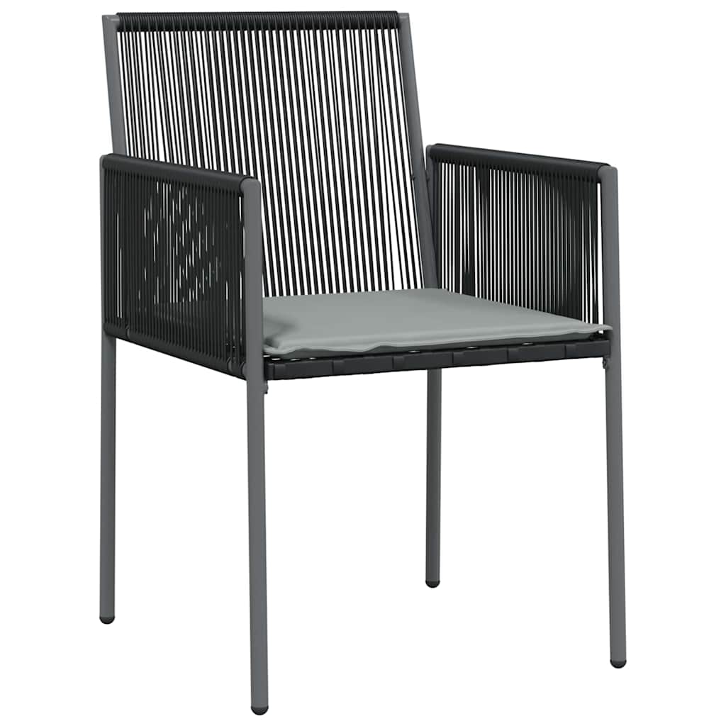 Have Spisebordssæt 3 pcs Sort Poly rattan