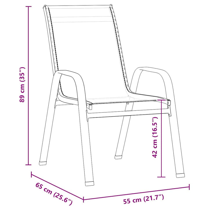 Have Spisebordssæt 7 pcs Sort Textilene og stål