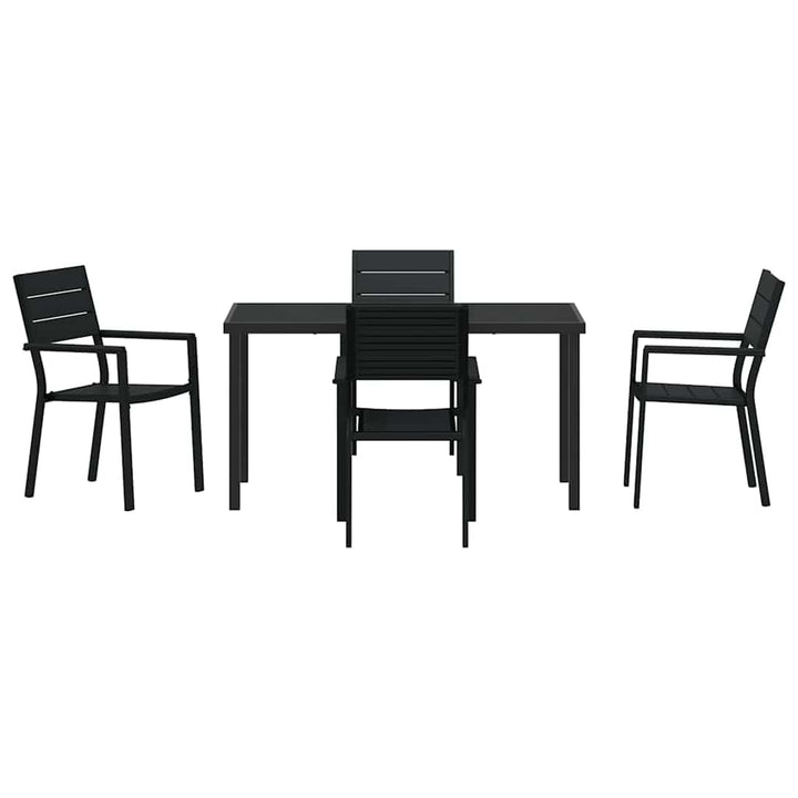 Have Spisebordssæt 5 pcs Sort HDPE