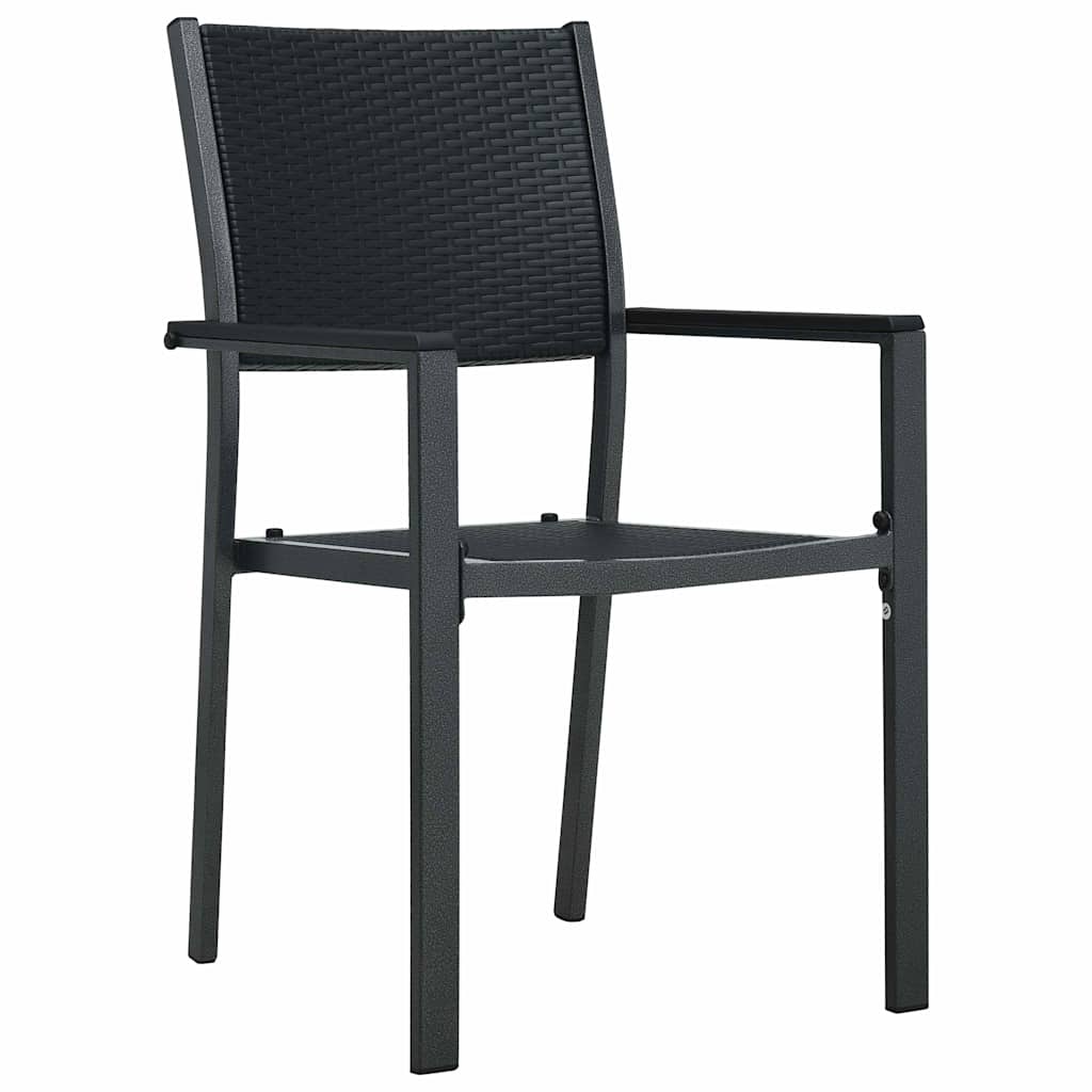 Have Spisebordssæt 3 pcs Sort Poly rattan
