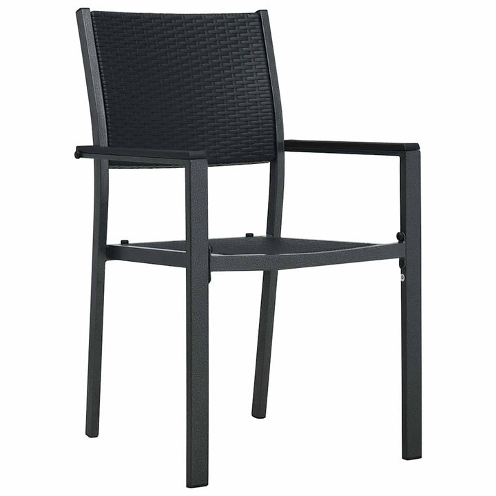 Have Spisebordssæt 3 pcs Sort Poly rattan