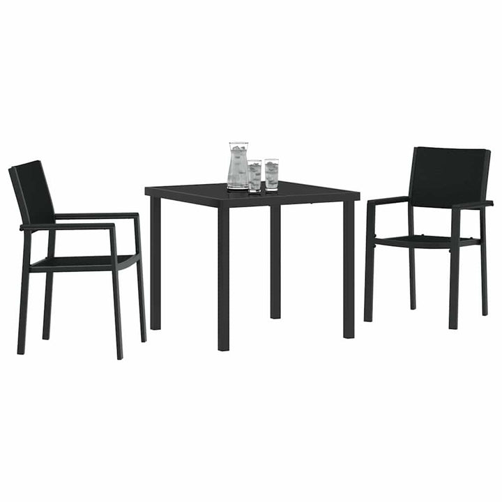 Have Spisebordssæt 3 pcs Sort Poly rattan