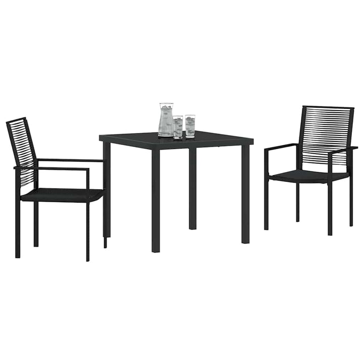 Have Spisebordssæt 3 pcs Sort PVC rattan