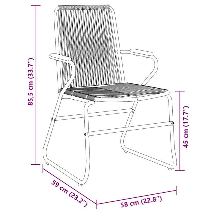 Have Spisebordssæt 5 pcs Sort PVC rattan