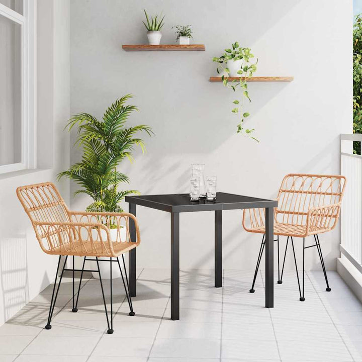 Have Spisebordssæt 3 pcs Brun Poly rattan