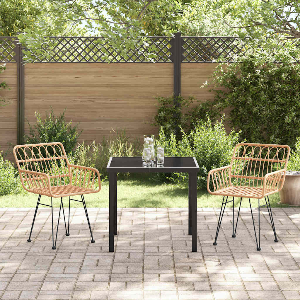 Have Spisebordssæt 3 pcs Brun Poly rattan