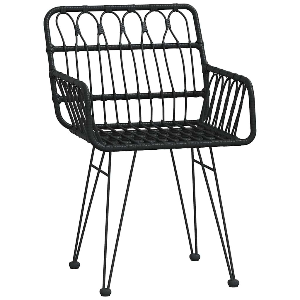 Have Spisebordssæt 3 pcs Sort Poly rattan