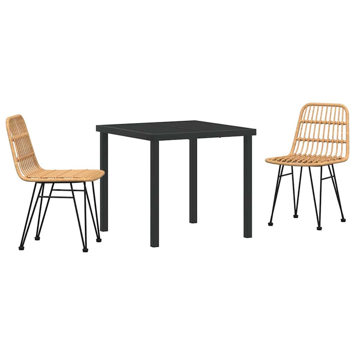 Have Spisebordssæt 3 pcs Brun Poly rattan