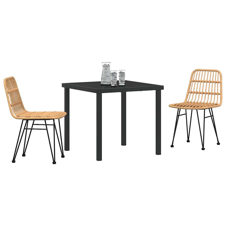 Have Spisebordssæt 3 pcs Brun Poly rattan