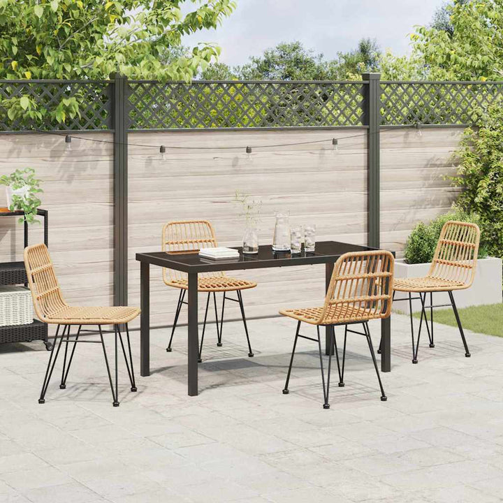 Have Spisebordssæt 5 pcs Brun Poly rattan
