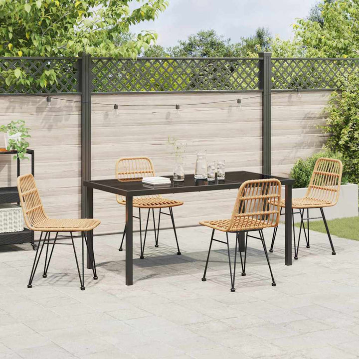 Have Spisebordssæt 5 pcs Brun Poly rattan