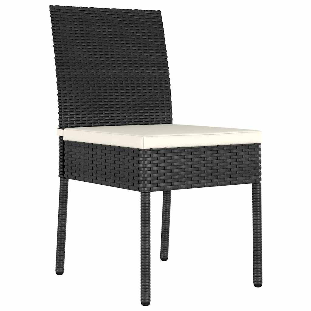 Have Spisebordssæt 7 pcs Sort Poly rattan