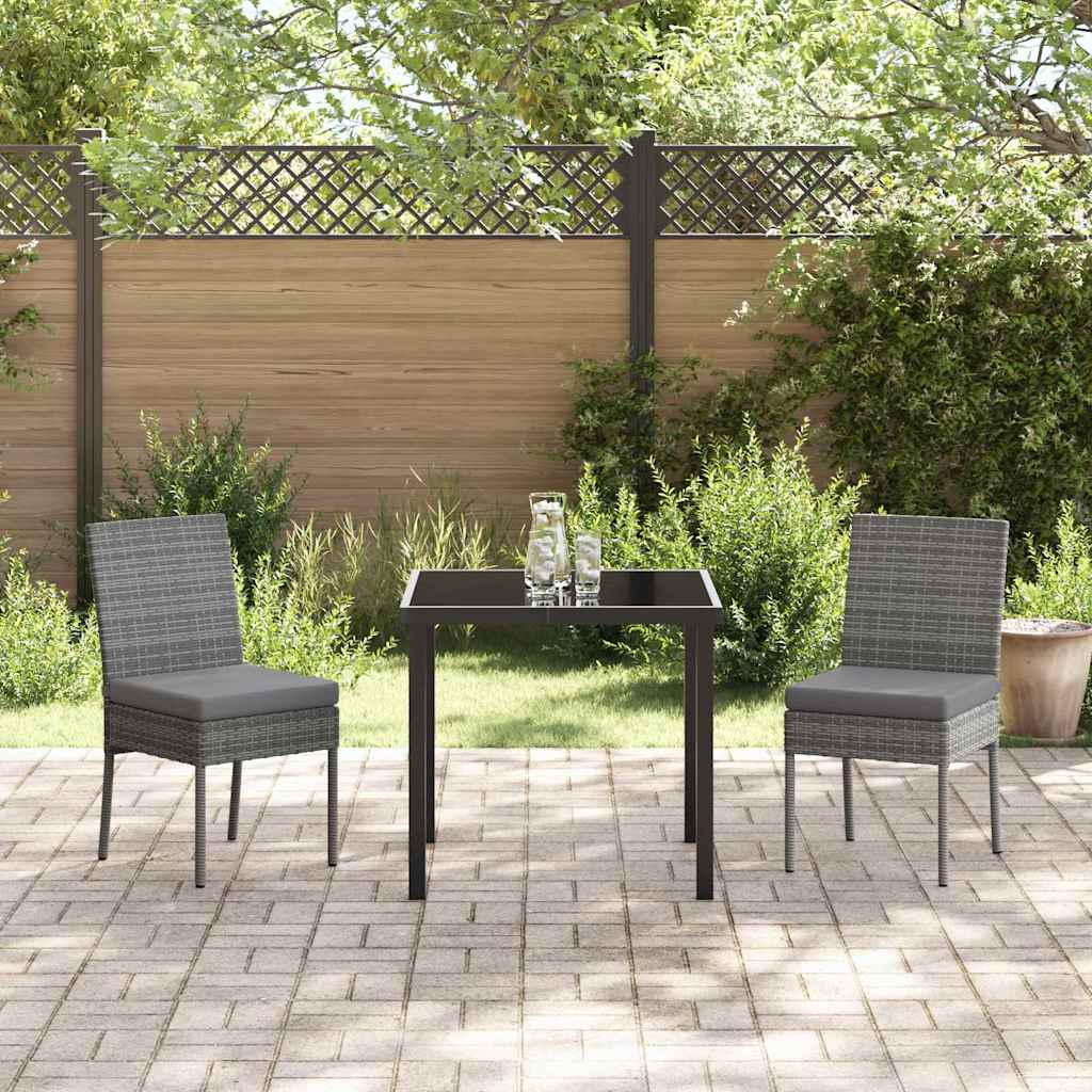 Have Spisebordssæt 3 pcs Grå Poly rattan
