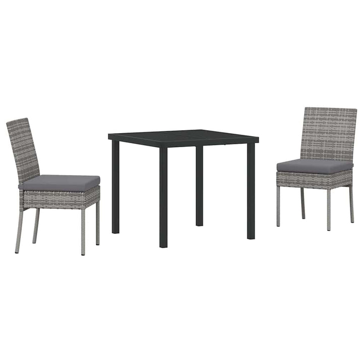 Have Spisebordssæt 3 pcs Grå Poly rattan